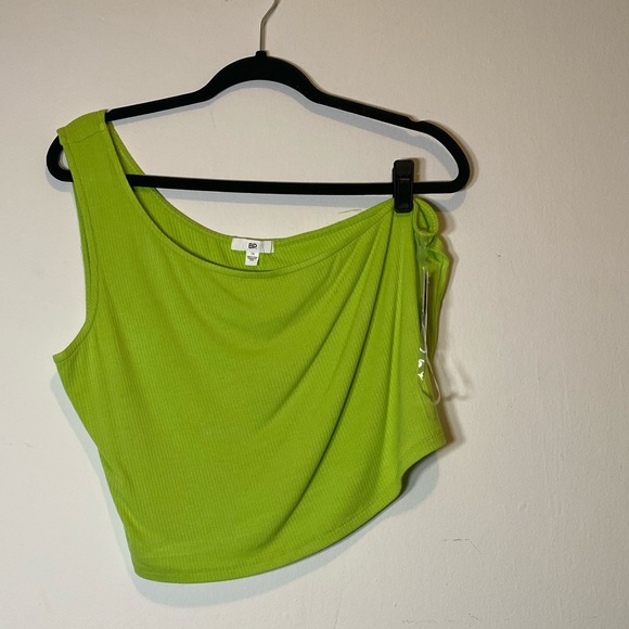COPY - BP Lime Green Ribbed One Shoulder Tank - Picture 12 of 12